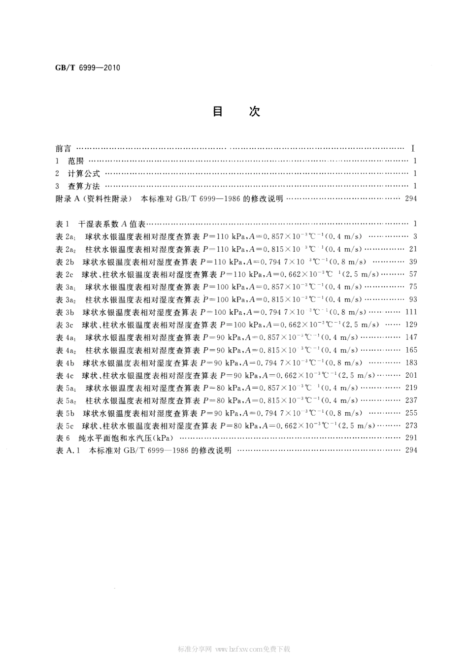 GBT 6999-2010 环境试验用相对湿度查算表.pdf_第2页