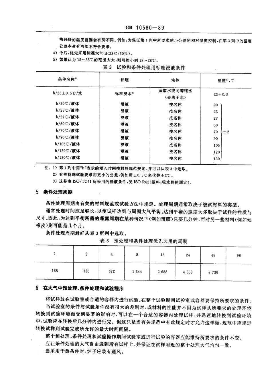 GBT 10580-1989 固体绝缘材料在试验前和试验时采用的标准条件.pdf_第3页
