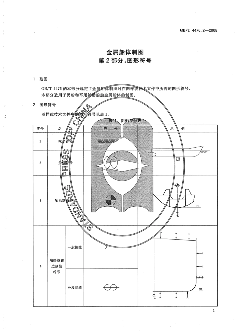 GBT 4476.2-2008 金属船体制图 第2部分：图形符号.pdf_第3页