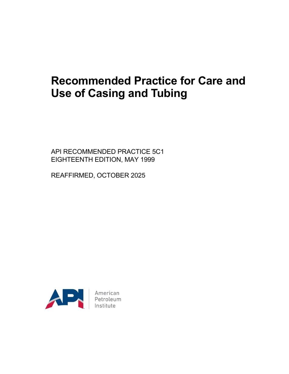 API RP 5C1-1999 (2025).pdf_第1页