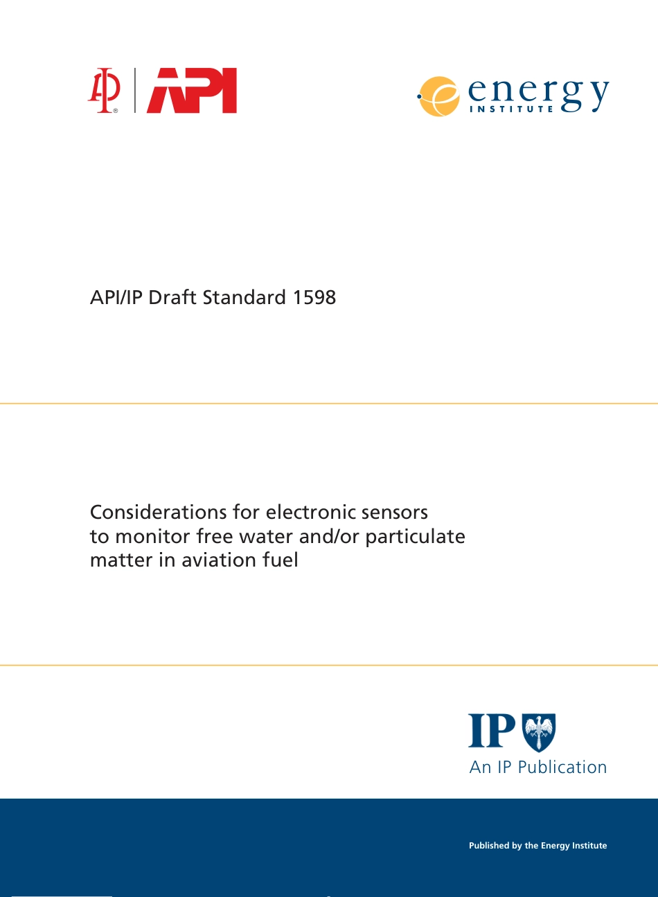 API IP St 1598-2007 (2009) draft.pdf_第1页