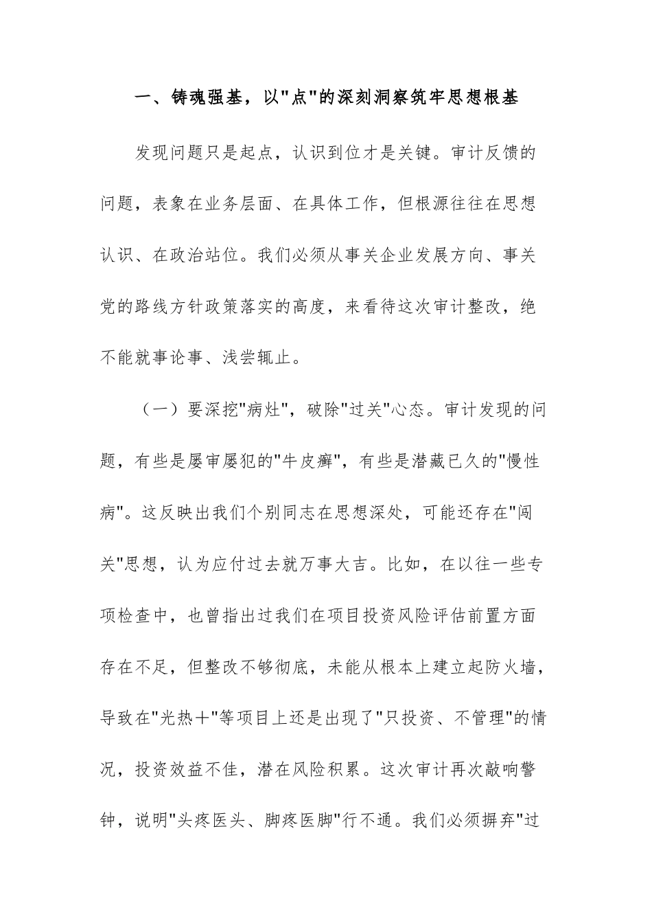 2025年度国企公司领导干部在审计整改专题民主生活会上的表态发言范文.docx_第2页