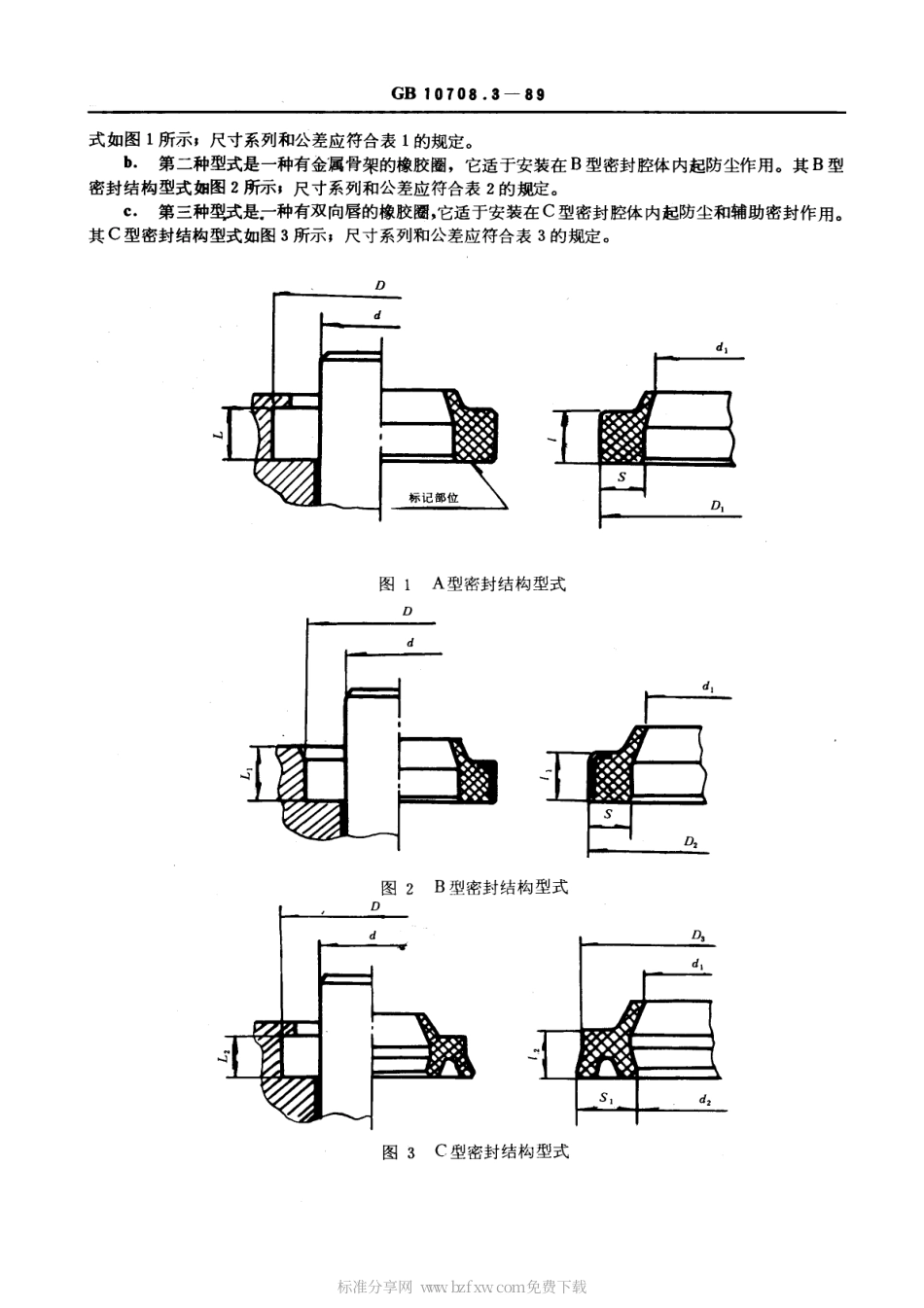 GBT 10708.3-1989 往复运动橡胶密封圈结构尺寸系列 第三部分：橡胶防尘密封圈.pdf_第2页