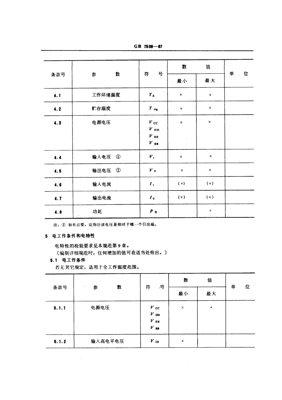 GBT 7509-1987 半导体集成电路微处理器空白详细规范 (可供认证用).pdf_第3页