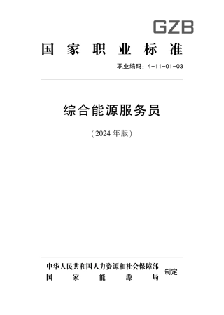 国家职业技术技能标准 4-11-01-03 综合能源服务员L 2024年版.pdf