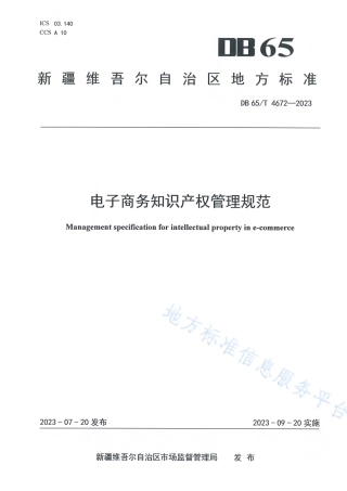 DB65_T 4672-2023电子商务知识产权管理规范.pdf