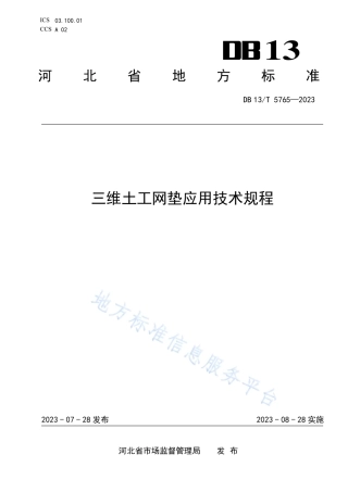 DB13_T 5765-2023三维土工网垫应用技术规程.pdf