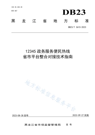 DB23_T 3615—202312345 政务服务便民热线 省市平台整合对接技术指南.pdf