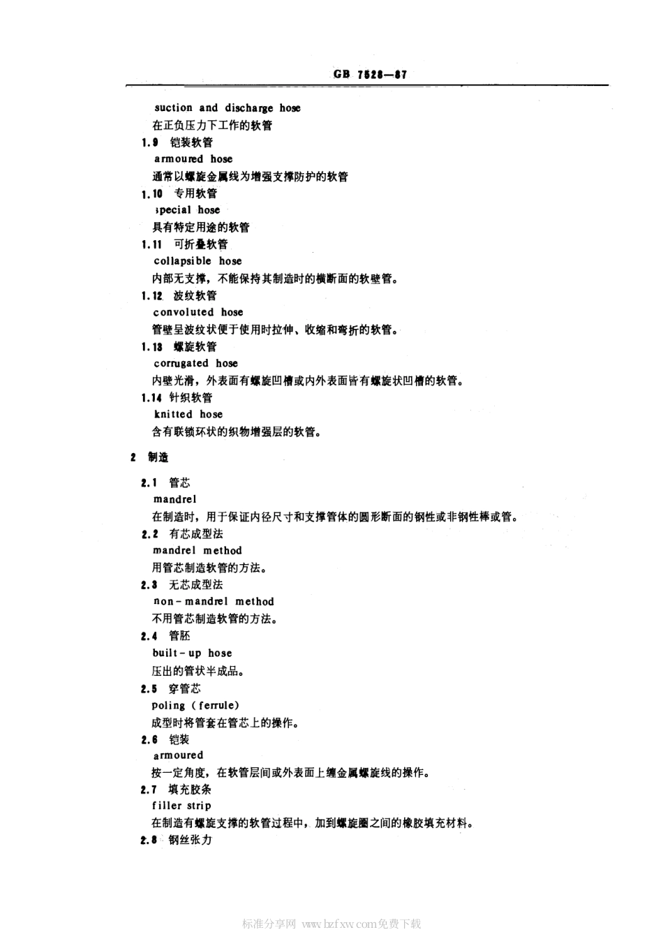 GBT 7528-1987 橡胶软管术语.pdf_第2页