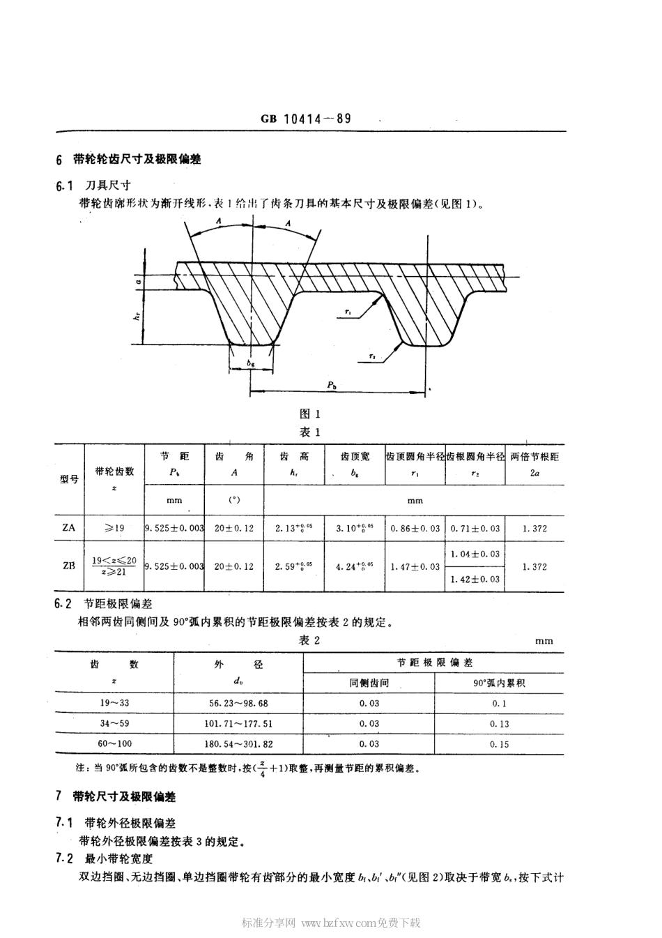 GBT 10414-1989 汽车同步带传动 带轮.pdf_第2页