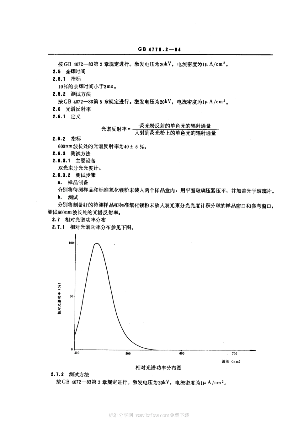 GBT 4779.2-1984 彩色显象管用荧光粉Y22-B2荧光粉.pdf_第2页