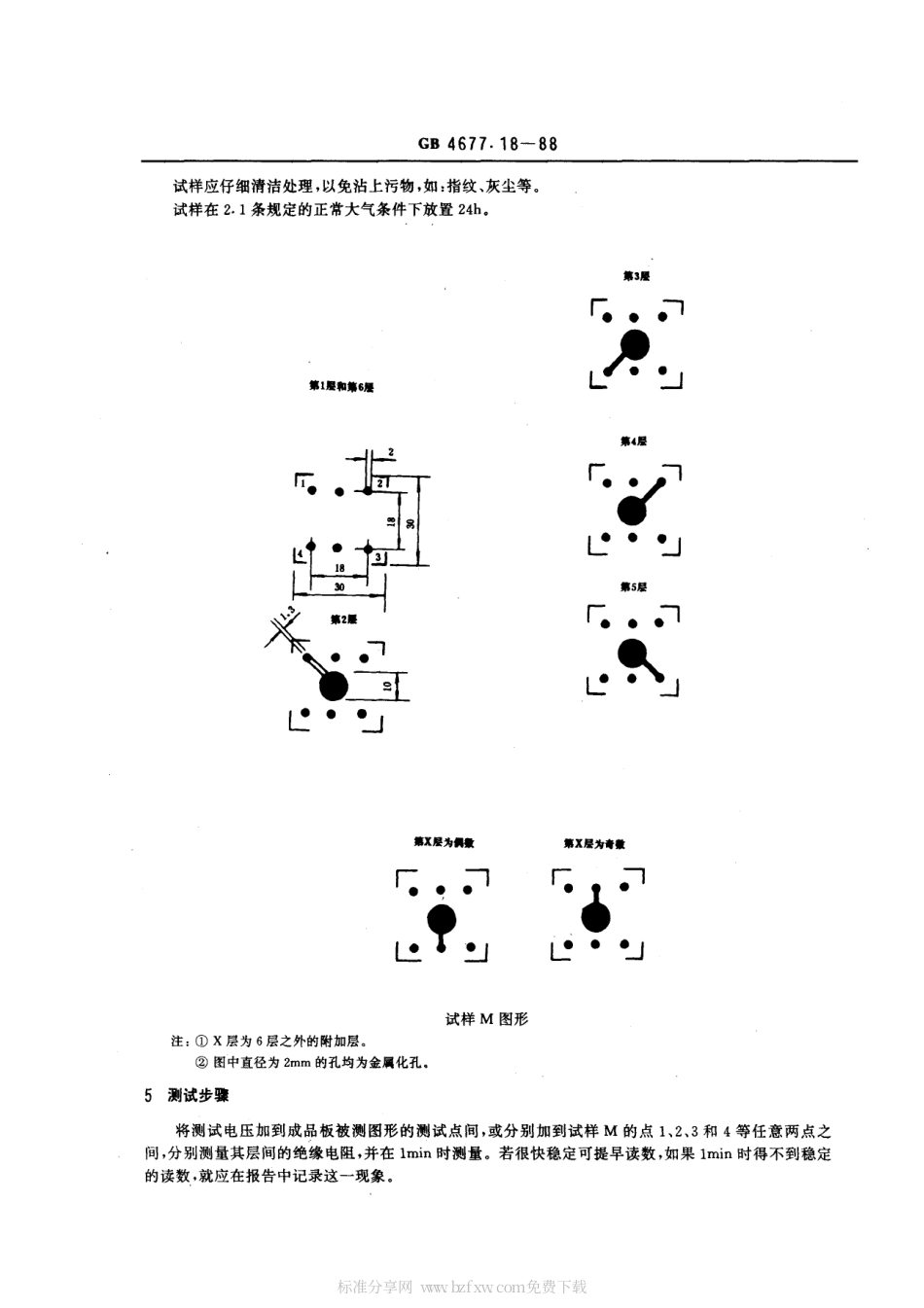 GBT 4677.18-1988 多层印制板层间绝缘电阻测试方法.pdf_第2页