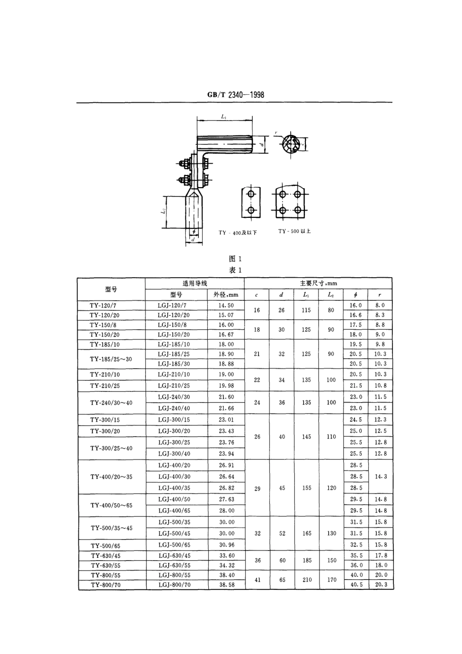 GBT 2340-1998 T形线夹.pdf_第3页