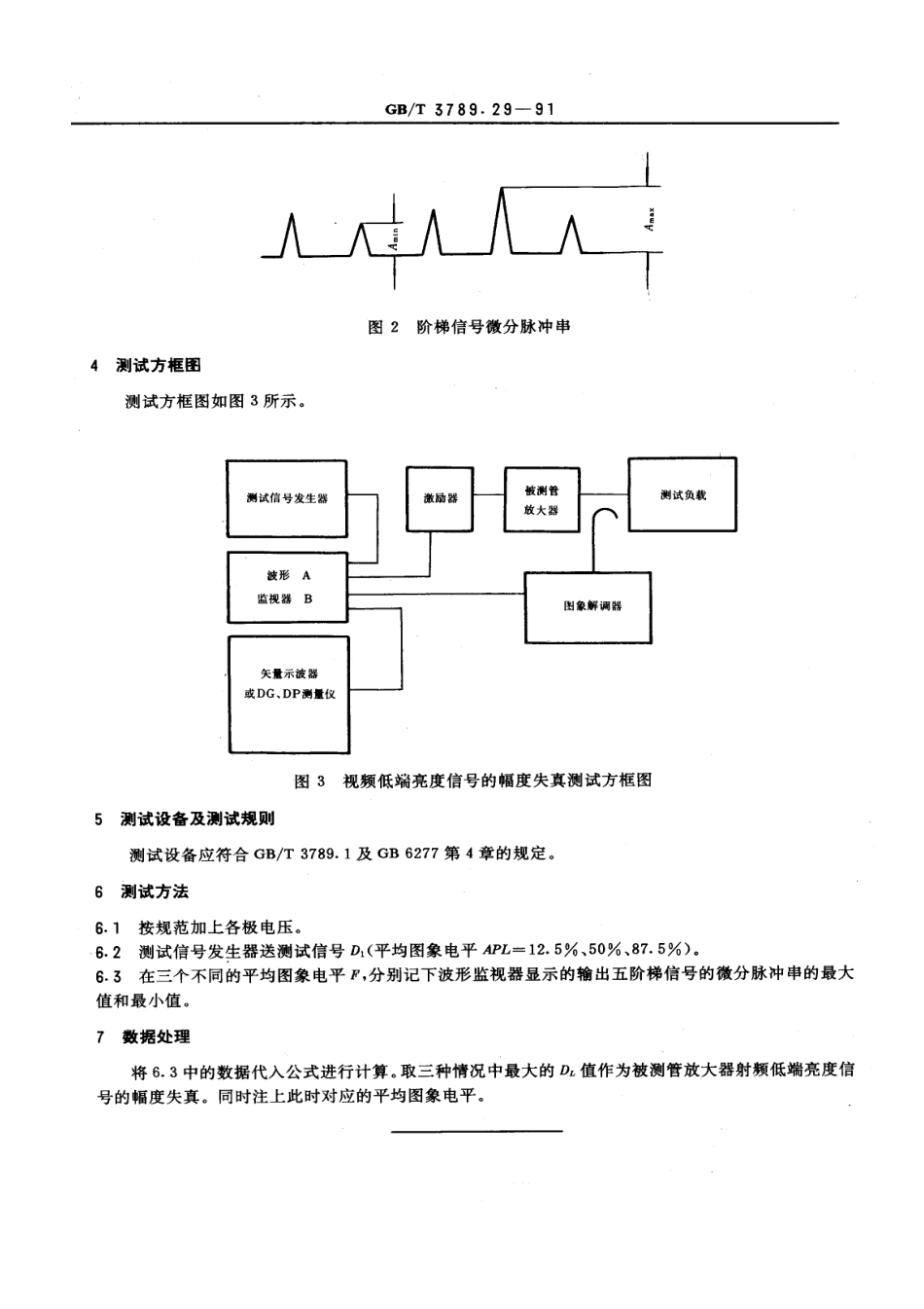 GBT 3789.29-1991 发射管电性能测试方法 低频亮度非线性的测试方法.pdf_第3页
