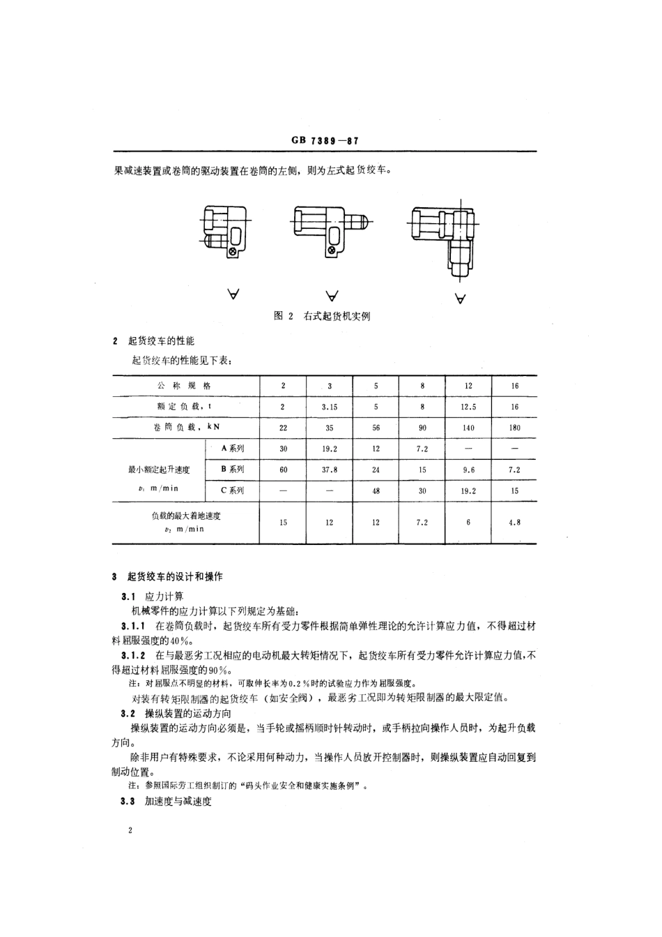 GBT 7389-1987 船用起货绞车.pdf_第3页