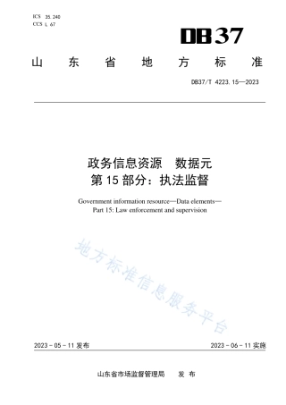 DB37_T 4223.15—2023政务信息资源  数据元  第15部分：执法监督.pdf