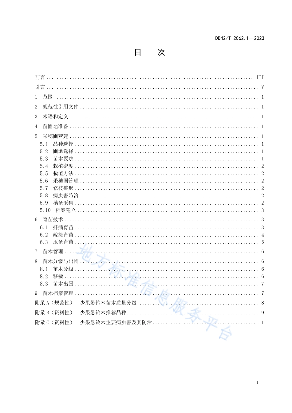 DB42_T 2062.1-2023悬铃木 第1部分：少果悬铃木育苗技术规程.pdf_第3页