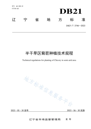 DB21_T 3746—2023半干旱区菊苣种植技术规程.pdf