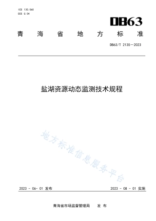 DB63_T 2135-2023盐湖资源动态监测技术规程.pdf