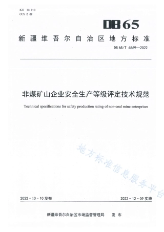 DB65_T 4569—2022非煤矿山企业安全生产等级评定技术规范.pdf