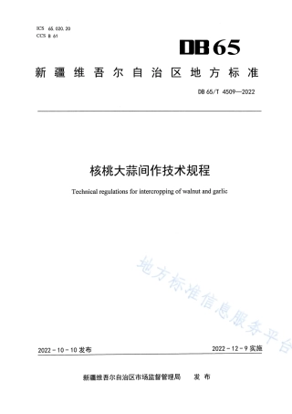 DB65_T 4509—2022核桃大蒜间作技术规程.pdf