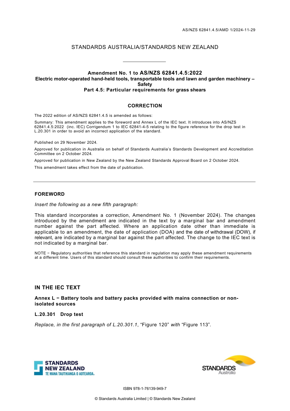 AS NZS 62841.4.5-2022 amd1-2024.pdf_第1页