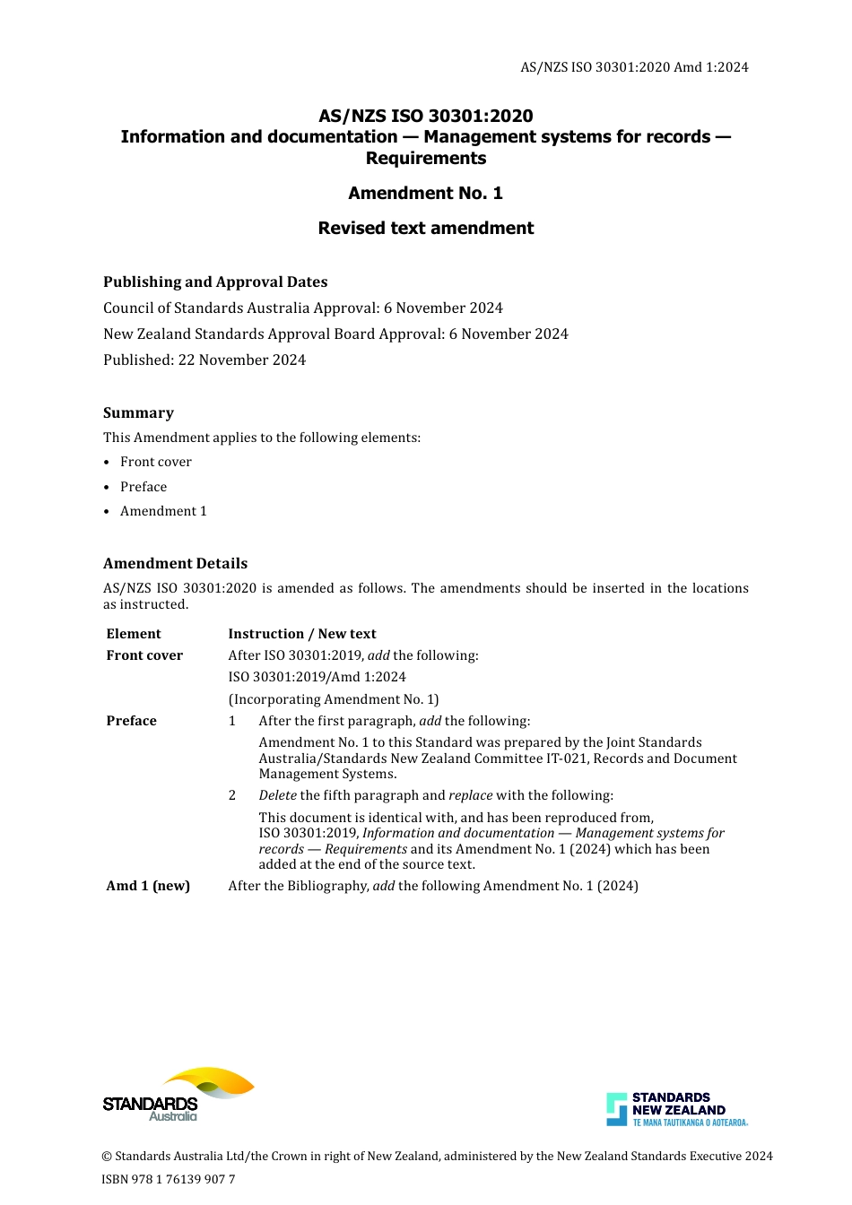 AS NZS ISO 30301-2020 amd1-2024.pdf_第1页