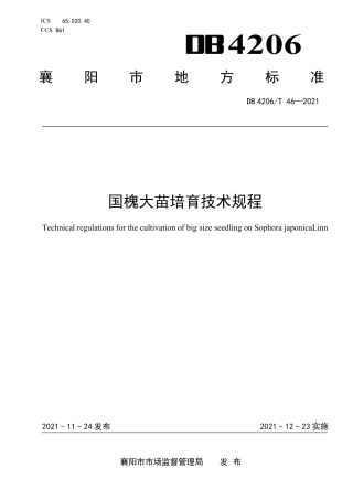 DB4206／T 46-2021国槐大苗培育技术规程.pdf
