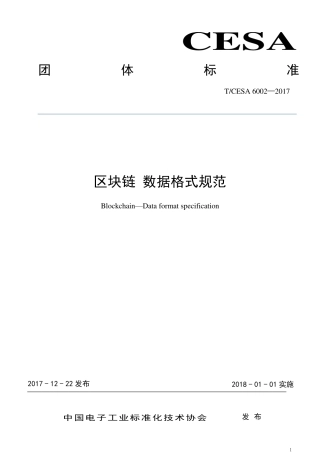 T∕CESA 6002-2017 区块链 数据格式规范.pdf