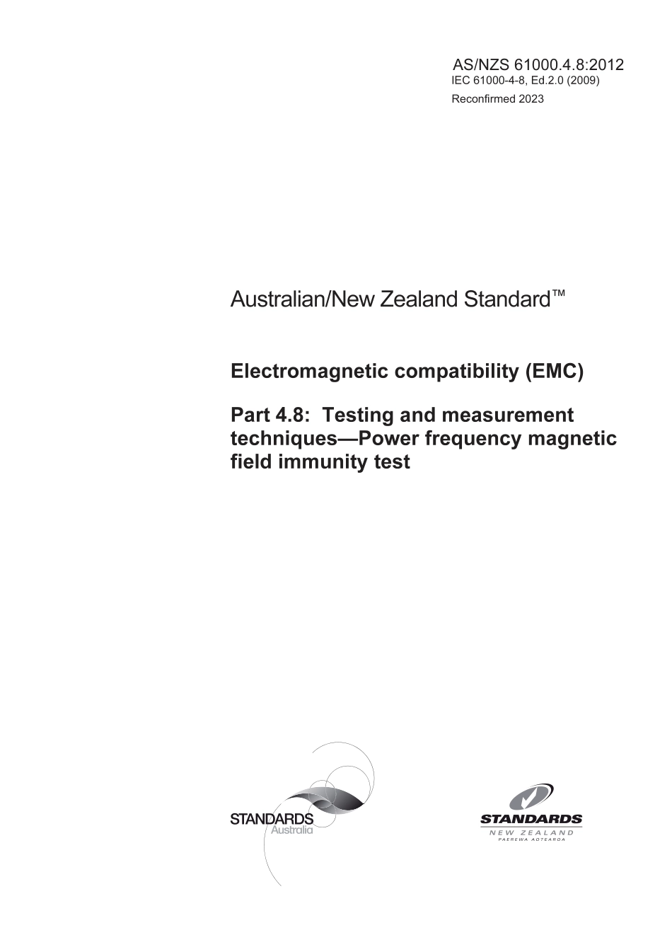 AS NZS 61000.4.8-2012 (2023).pdf_第1页