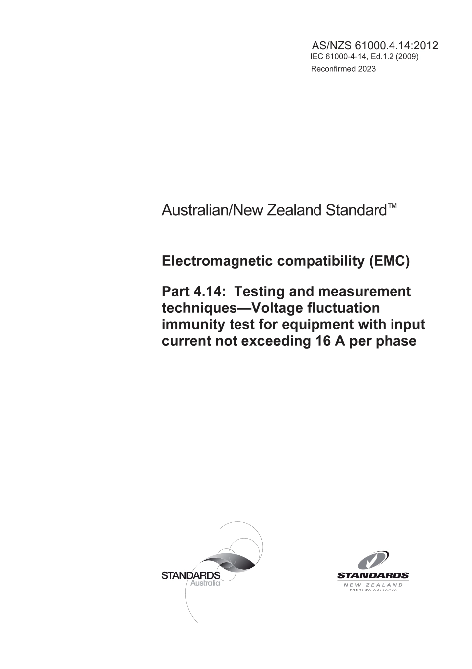 AS NZS 61000.4.14-2012 (2023).pdf_第1页