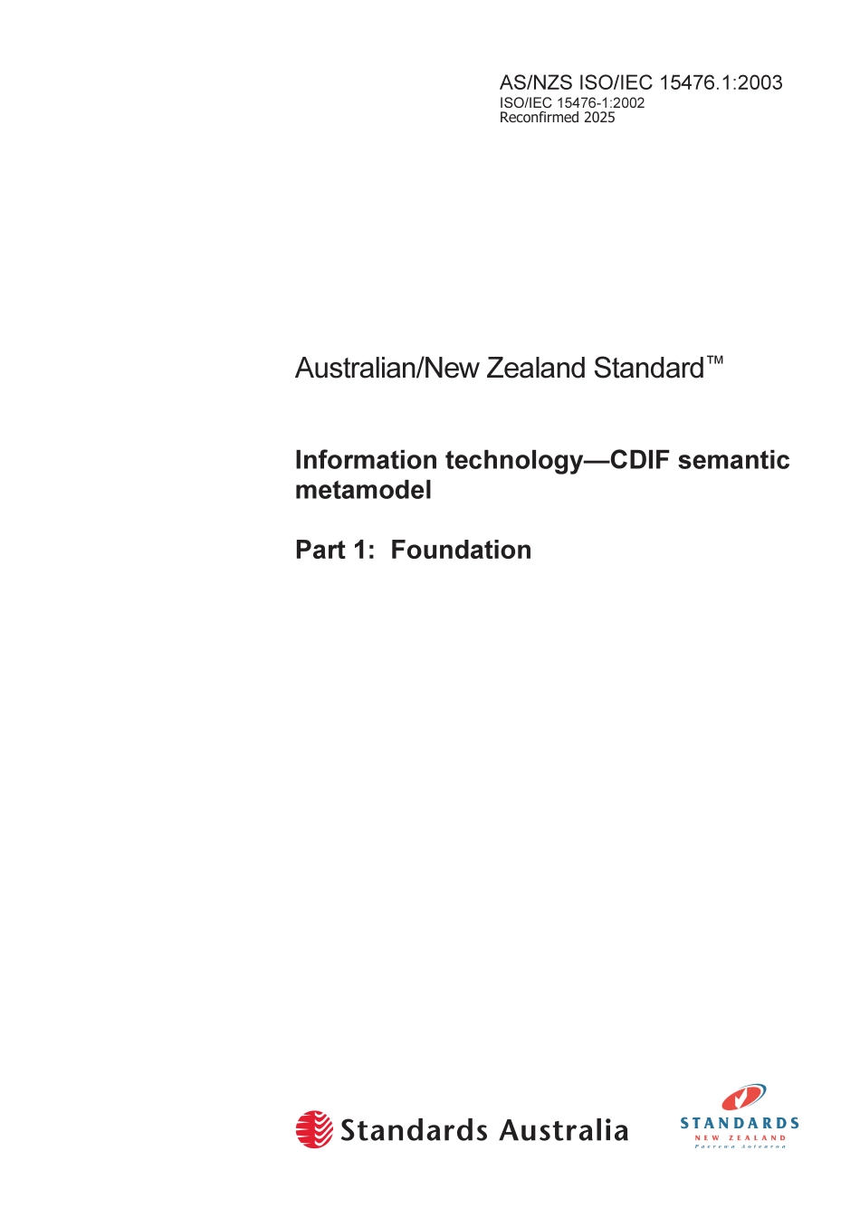 AS NZS ISO IEC 15476.1-2003 (2025).pdf_第1页