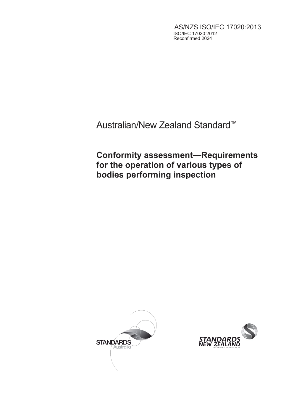 AS NZS ISO IEC 17020-2013 (2024).pdf_第1页