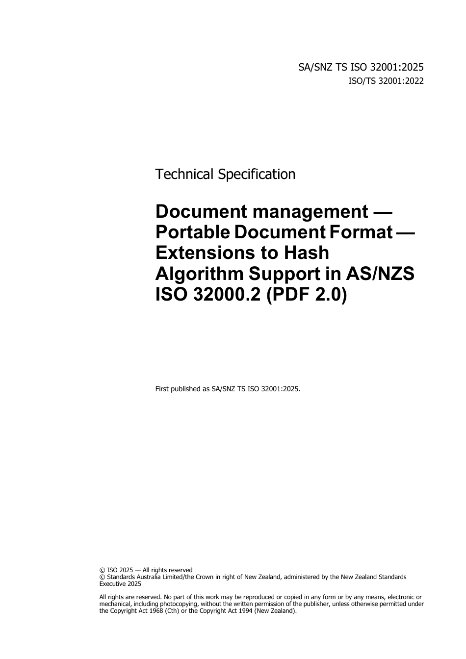 SA SNZ TS ISO 32001-2025.pdf_第3页