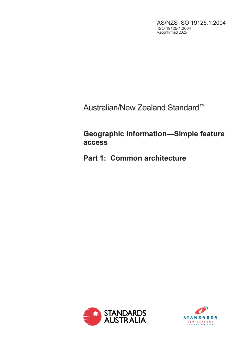 AS NZS ISO 19125.1-2004 (2025).pdf_第1页