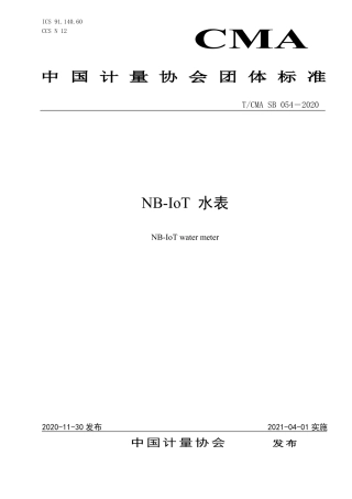 T∕CMA SB 054-2020 NB-IoT 水表.pdf