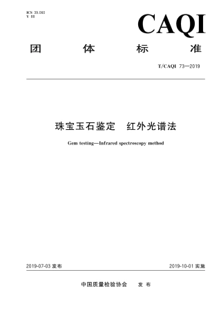 T∕CAQI 73-2019 珠宝玉石鉴定 红外光谱法.pdf