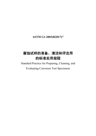 ASTM G1-2003(R2017)e1 中文版.pdf