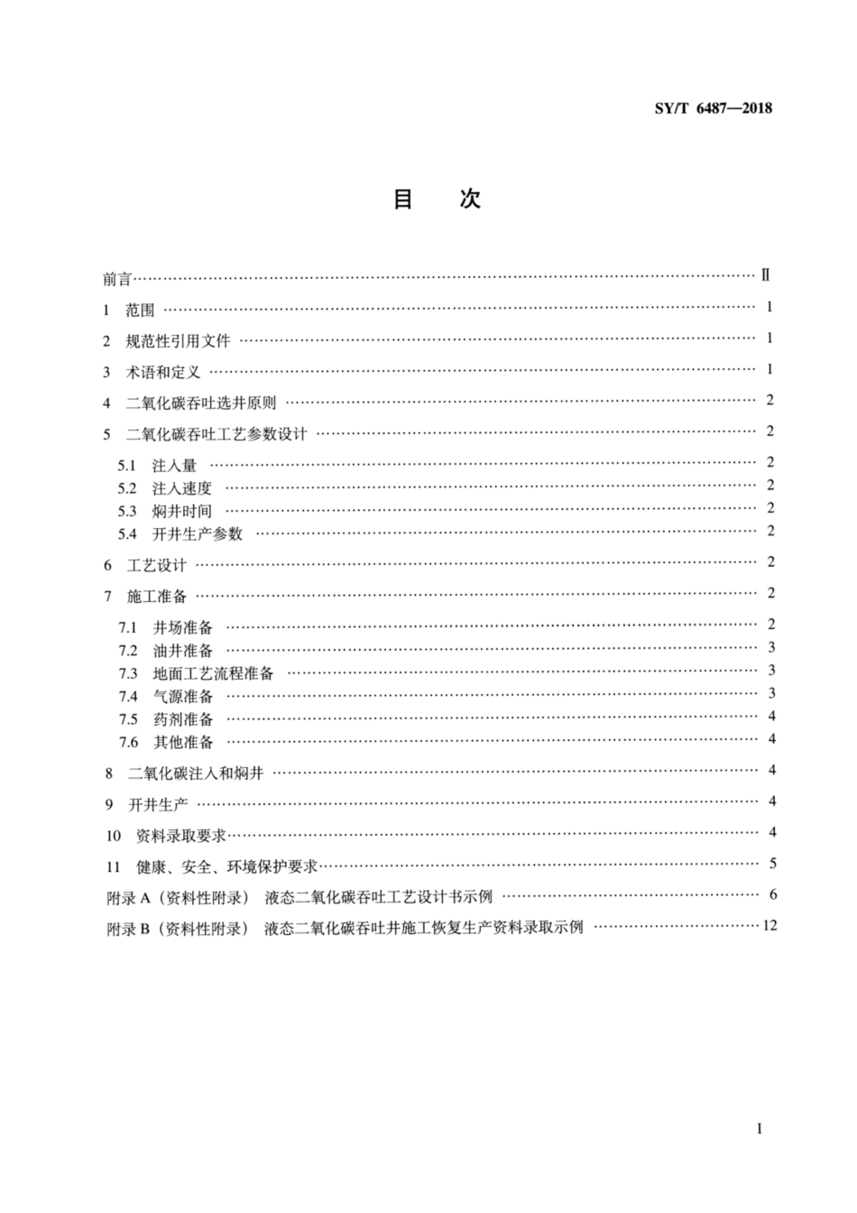 SY∕T 6487-2018 液态二氧化碳吞吐推荐作法.pdf_第2页