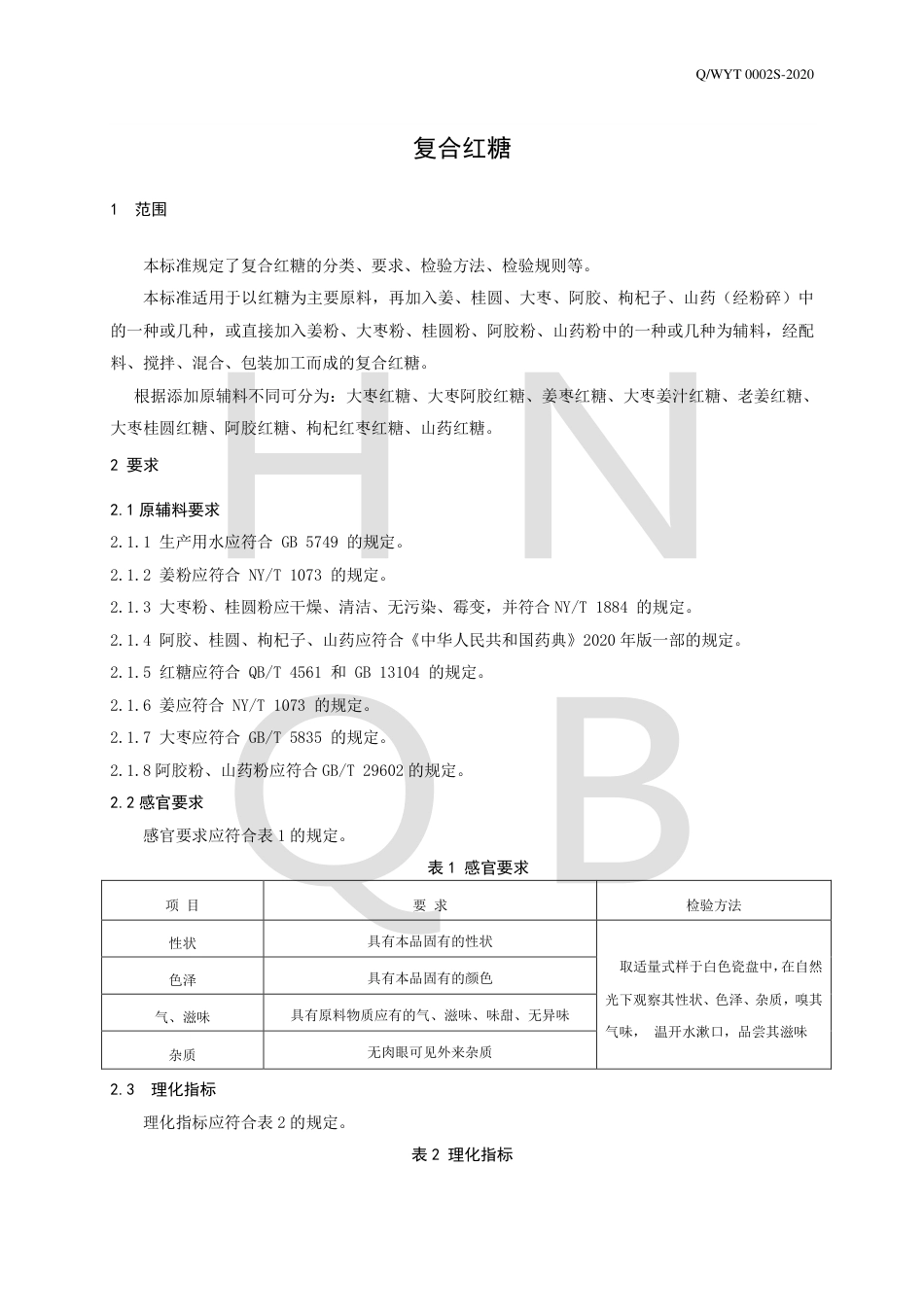 QWYT 0002 S-2020 复合红糖企业标准.pdf_第3页
