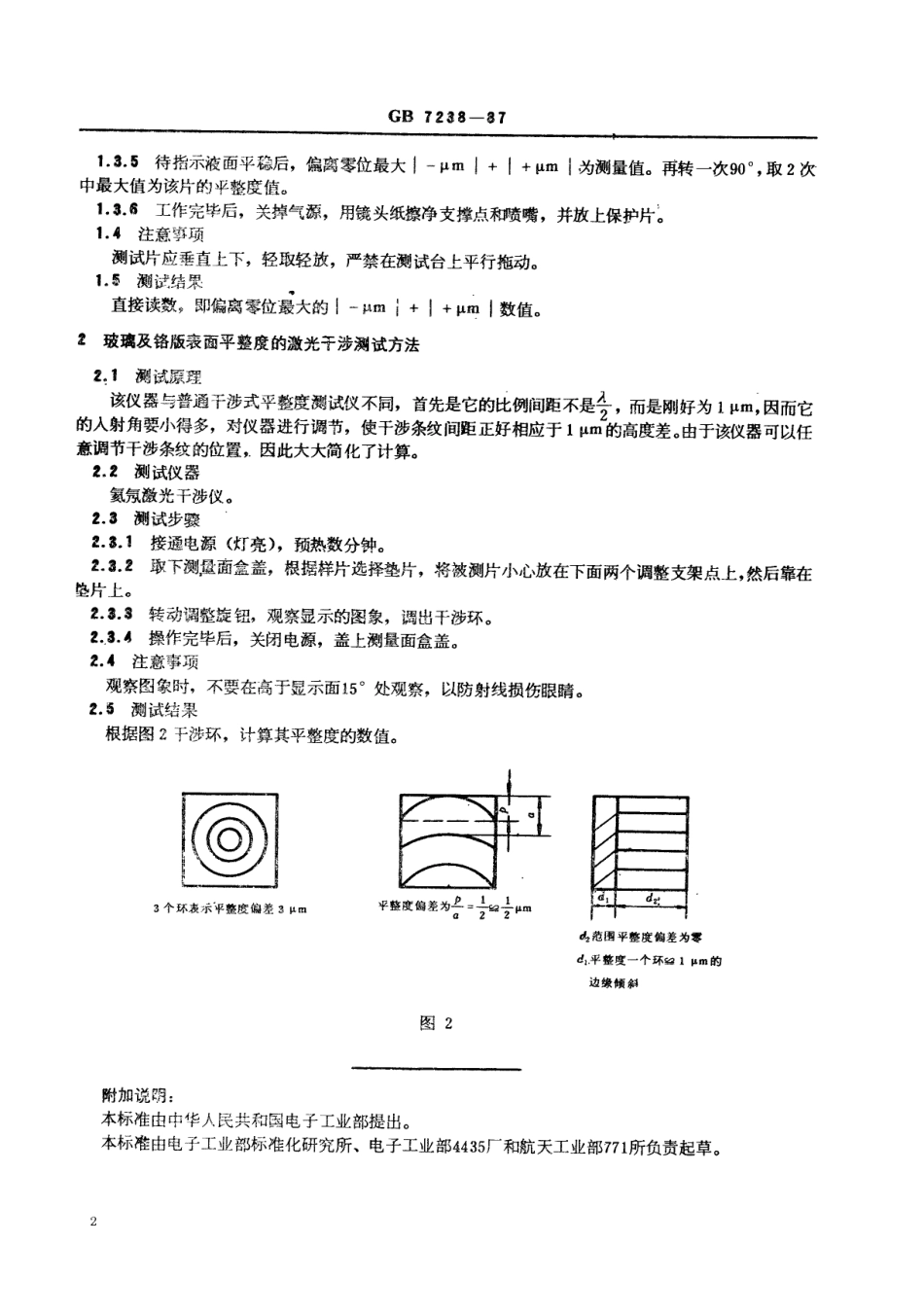 GBT 7238-1987 玻璃及铬版表面平整度的测试方法.pdf_第2页