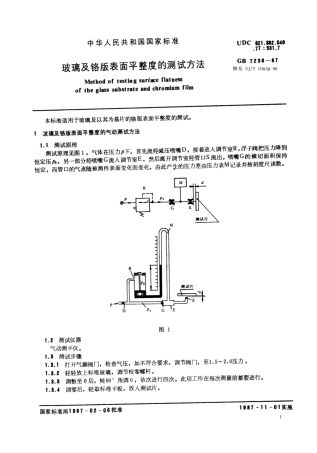 GBT 7238-1987 玻璃及铬版表面平整度的测试方法.pdf