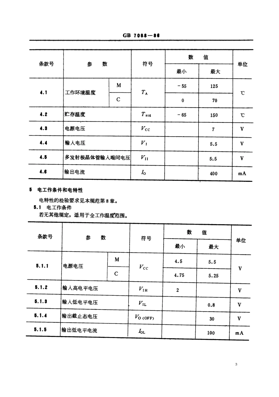 GBT 7088-1986 电子元器件详细规范 半导体集成电路CJ0453型双外围正或驱动器(可供认证用).pdf_第3页