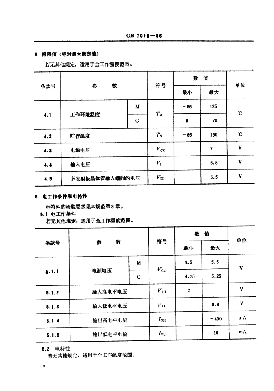 GBT 7010-1986 电子元器件详细规范 半导体集成电路CT1020型TTL双4输入与非门(可供认证用).pdf_第3页