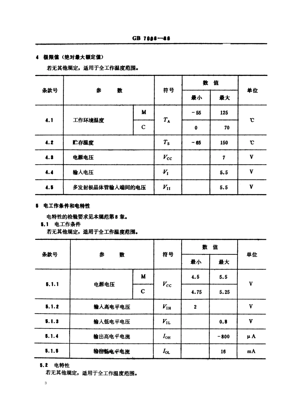 GBT 7008-1986 电子元器件详细规范 半导体集成电路CT1008型TTL四2输入与门(可供认证用).pdf_第3页
