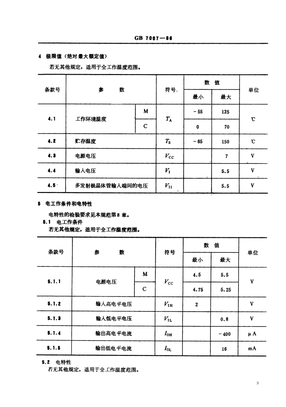 GBT 7007-1986 电子元器件详细规范 半导体集成电路CT1004型TTL六反相器(可供认证用).pdf_第3页