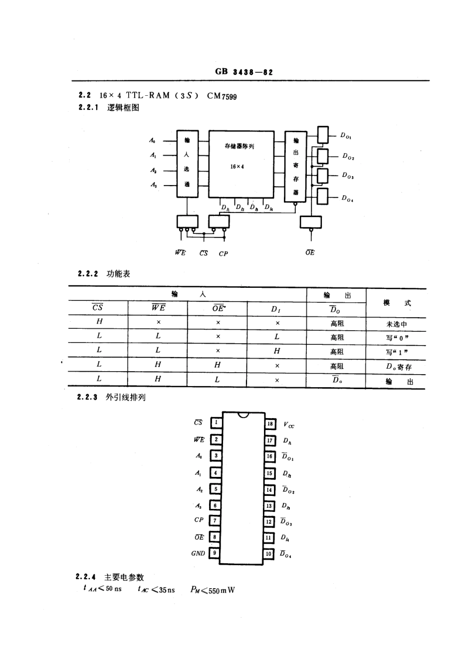 GBT 3438-1982 半导体集成电路双极型存储器系列和品种.pdf_第3页