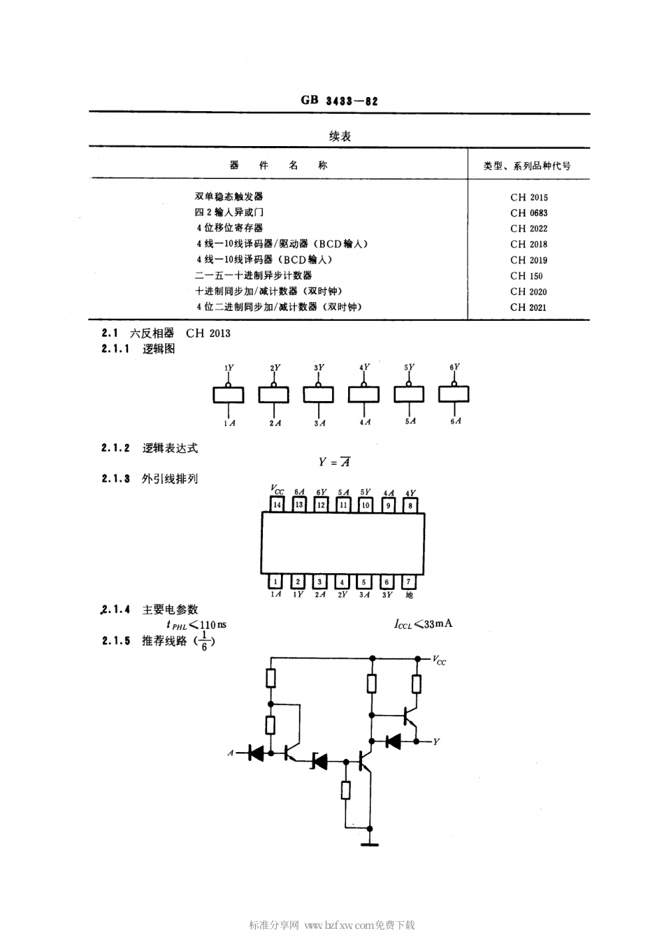 GBT 3433-1982 半导体集成电路HTL电路系列和品种.pdf_第2页