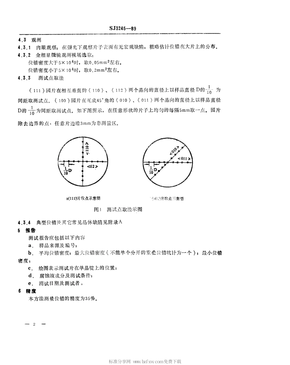 SJ 3245-1989 磷化铟单晶位错的测量方法.pdf_第2页