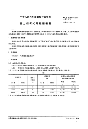 CBT 3268-1995 重力倒臂式吊艇架装置.pdf